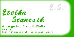 etelka stancsik business card